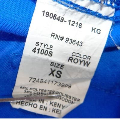 Cherokee Workwear Royal Blue Drawstring Cargo Scrub Pants XS - Thumbnail 2