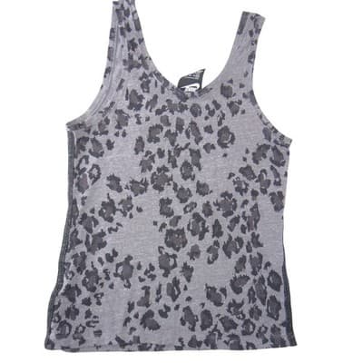 Nike Sportswear Womens Grey Leopard Print Logo Tank Top XS - Thumbnail 3