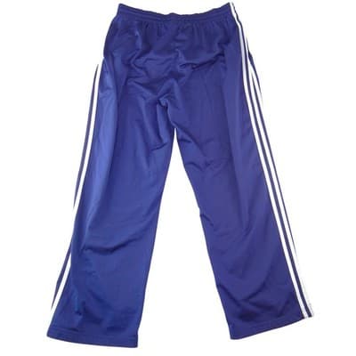 Adidas Mens XL Track Pants Purple Navy White 3 Stripe Wide Leg Vintage - Thumbnail 3