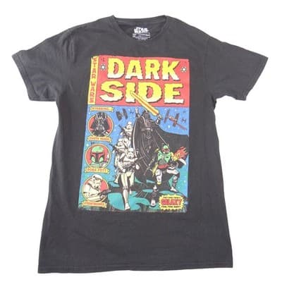 Star Wars Fifth Sun Mens Black Dark Side Comic Graphic Darth Vader Boba M