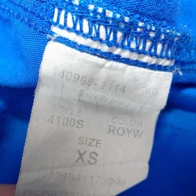 Cherokee Workwear Womens Royal Blue Scrub Pants XS Drawstring Straight Leg - Thumbnail 2
