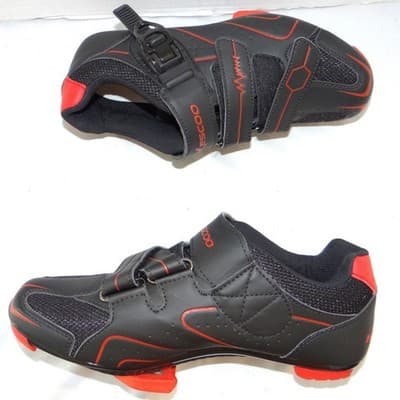 Kescoo Cycling Shoes Black Red Size 39 Look Delta Cleats Indoor Road Bike Mens 7 - Thumbnail 2