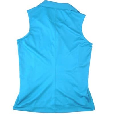 Nike Golf Womens Sleeveless Polo Shirt Teal Blue Fit Dry Medium - Thumbnail 3