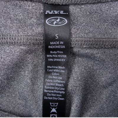 NYL Womens Charcoal Heather Grey High Rise Reflective Athletic Bike Shorts Small - Thumbnail 2