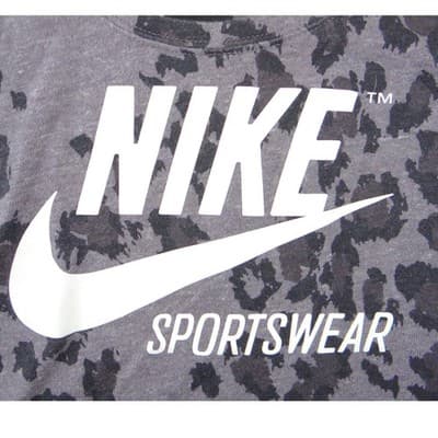 Nike Sportswear Womens Grey Leopard Print Logo Tank Top XS - Thumbnail 4