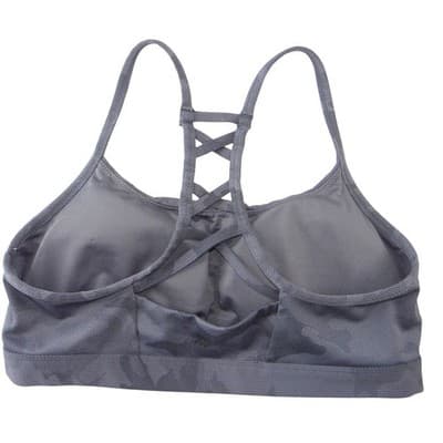 All in Motion Womens Gray Camo Strappy Lattice Back Sports Bra Size L - Thumbnail 3
