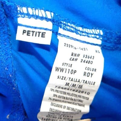 Cherokee Workwear Royal Blue Cargo Scrub Pants WW110P Womens Medium Petite - Thumbnail 2