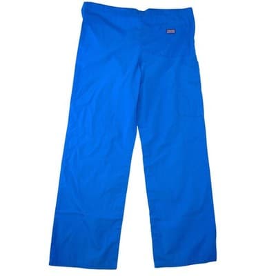 Cherokee Workwear Womens Royal Blue Scrub Pants Drawstring Cargo XS Petite - Thumbnail 3
