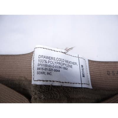 Genuine US Military Cold Weather Drawers Polypropylene Medium Thermal Underwear - Thumbnail 3