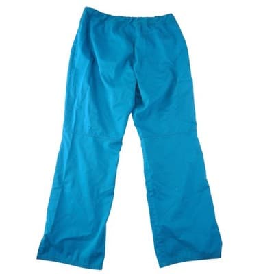 Cherokee Authentic Workwear Women Teal Blue Cargo Scrub Pants Large - Thumbnail 3