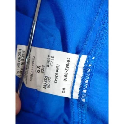Cherokee Workwear Royal Blue Scrub Pants Women XS Drawstring Cargo Pocket - Thumbnail 4