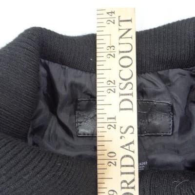 NWT-Jaclyn Smith Womens Black Faux Fur Ribbed Knit Full Zip Mock Neck Jacket S - Thumbnail 9