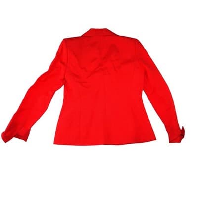NWT-Kasper Womens Red Two Button Blazer Suit Jacket Notched Lapel Size 4 - Thumbnail 5