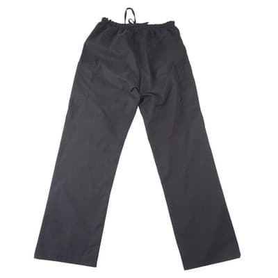 Chic Flex Women Black Scrub Pants Flex-Tek Stretch Drawstring Medical Size L - Thumbnail 3