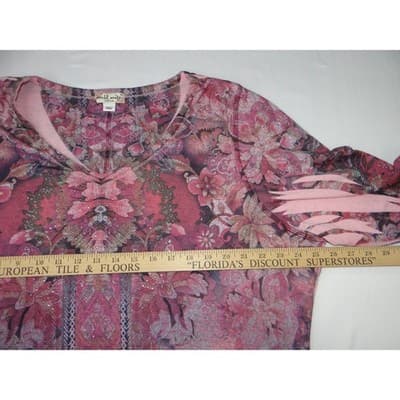 World Unity Woman 3X Floral Patterned Blouse - Thumbnail 5