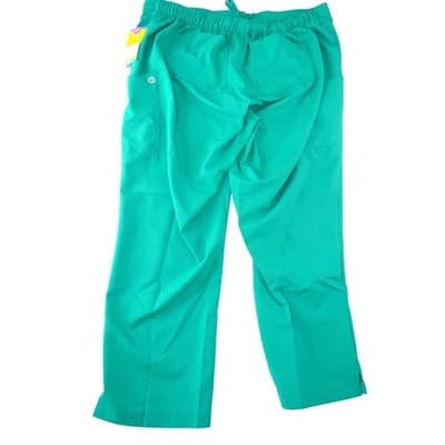 NWT-WonderWink Women 2X Petite Hunter Green Cargo Scrub Pants - Thumbnail 5