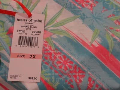 Hearts of Palm Woman Floral Print Tunic Top, Size 2X - Thumbnail 4