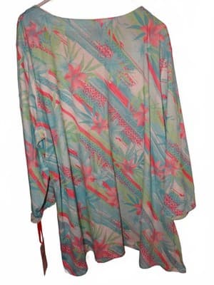 Hearts of Palm Woman Floral Print Tunic Top, Size 2X - Thumbnail 2