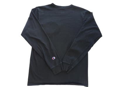 Champion Long Sleeve Logo Shirt - Black - Thumbnail 3