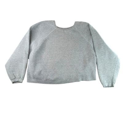 Disney Mickey Mouse Plaid Graphic Sweatshirt Grey Raglan Sleeve Women's - Thumbnail 3