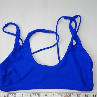 Bikini Tops Lot Set of 3 Sz S Blue Peach Light Blue Swimsuit Beach Pool Swim - Thumbnail 16