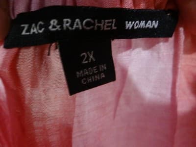Zac & Rachel Woman 2X Off-Shoulder Blouse NWT - Thumbnail 2