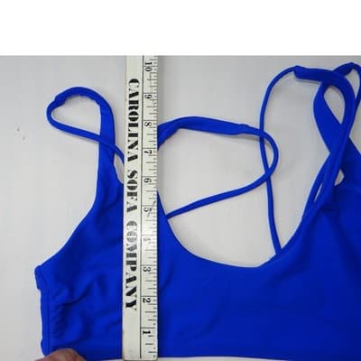 Bikini Tops Lot Set of 3 Sz S Blue Peach Light Blue Swimsuit Beach Pool Swim - Thumbnail 13