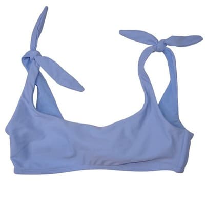 Bikini Tops Lot Set of 3 Sz S Blue Peach Light Blue Swimsuit Beach Pool Swim - Thumbnail 2