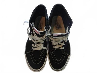 Vans Sk8-Hi Black and White High-Top Sneakers - Thumbnail 5
