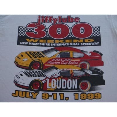 Vintage Jiffy Lube 300 NASCAR T-Shirt New Hampshire International Speedway 1999 - Thumbnail 3