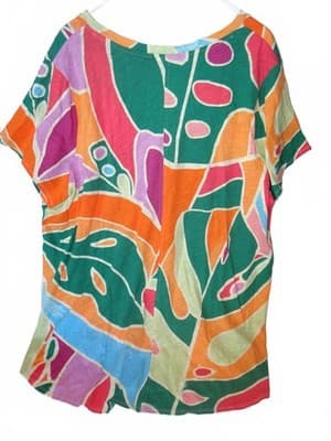 Christian Siriano Women's Plus Size Abstract Print Short Sleeve Top 3X NWOT - Thumbnail 3