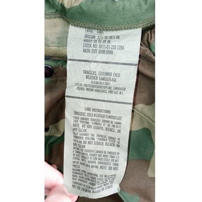 Mens Extended Cold Weather Camouflage Trousers Military Surplus Large - Thumbnail 3
