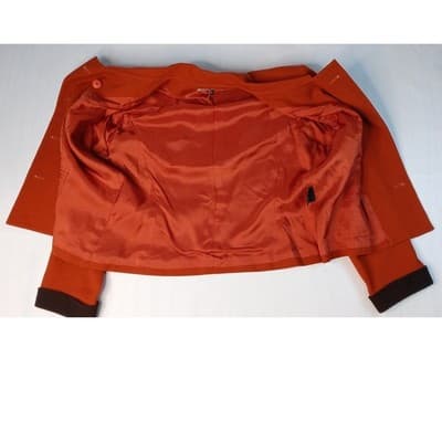 Vintage Kasper ASL Women's Double Breasted Blazer Orange Wool Size 14 - Thumbnail 6