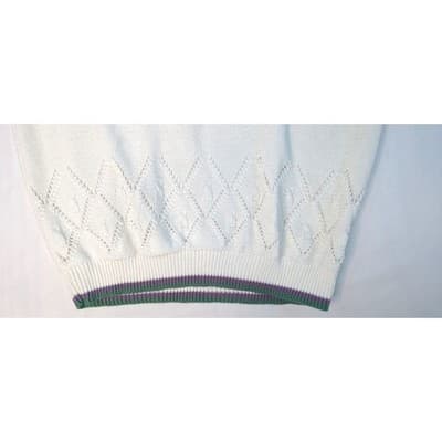 Cape Cod Sportswear Women's Cream Floral Embroidered Knit Sweater Medium - Thumbnail 7