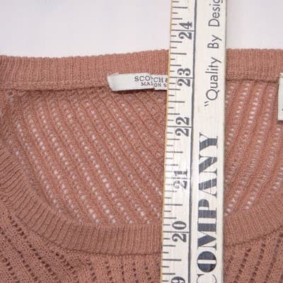 Scotch & Soda Maison Scotch Mauve Chevron Pointelle Knit Tank Top XS - Thumbnail 6
