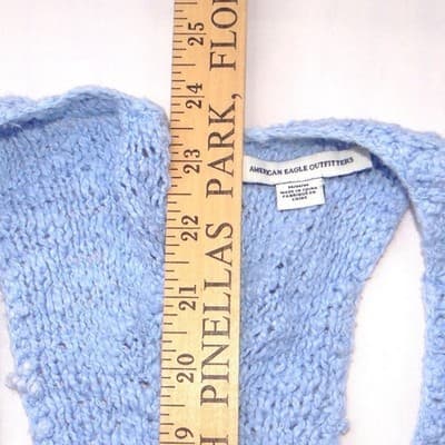 American Eagle Outfitters Light Blue Knit Racerback Tank Top Womens Medium - Thumbnail 5
