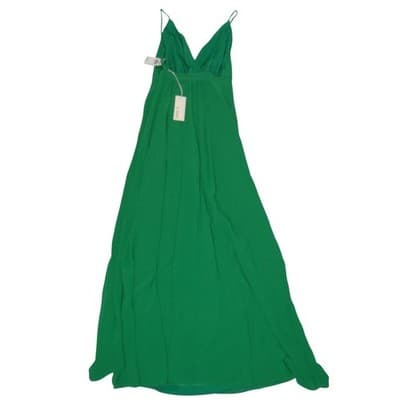 NWT-E.ssue Green V-Neck Surplice Maxi Dress Spaghetti Strap LD33080S NWT Small - Thumbnail 3