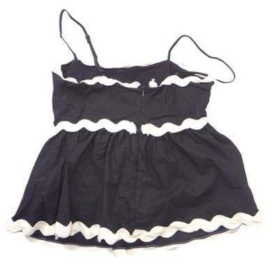 Petal + Pup Black Scalloped Peplum Cami Top Size S Rickrack Adjustable Strap - Thumbnail 3