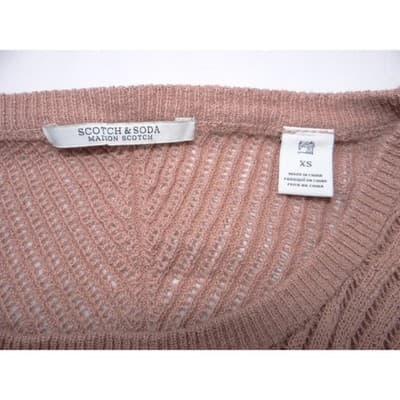 Scotch & Soda Maison Scotch Mauve Chevron Pointelle Knit Tank Top XS - Thumbnail 2