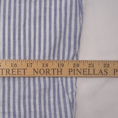 Beachlunchlounge Womens Small Blue White Striped Sleeveless V-Neck Blouse Top - Thumbnail 4