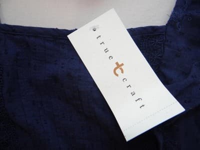 True Craft Navy Blue Frill Crop Top - Size L - Thumbnail 3