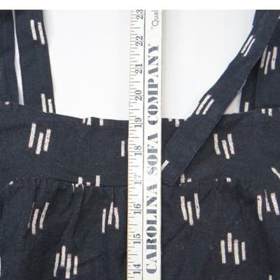 Sonoma Goods For Life Womens Medium Tie Shoulder Dash Print Camisole Top Black - Thumbnail 5