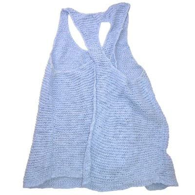 American Eagle Outfitters Light Blue Knit Racerback Tank Top Womens Medium - Thumbnail 3