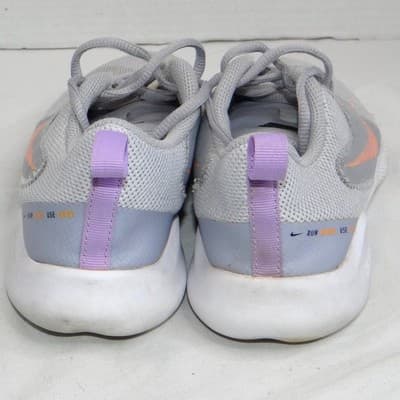 Nike Flex Running Shoes Women's Gray Peach Swoosh Lightweight Size 6.5 - Thumbnail 4