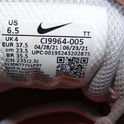 Nike Flex Running Shoes Women's Gray Peach Swoosh Lightweight Size 6.5 - Thumbnail 6
