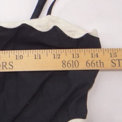 Petal + Pup Black Scalloped Peplum Cami Top Size S Rickrack Adjustable Strap - Thumbnail 4