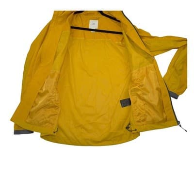 HM Mens Yellow Hooded Windbreaker Lightweight Zip Up Jacket Size M 2013 - Thumbnail 2