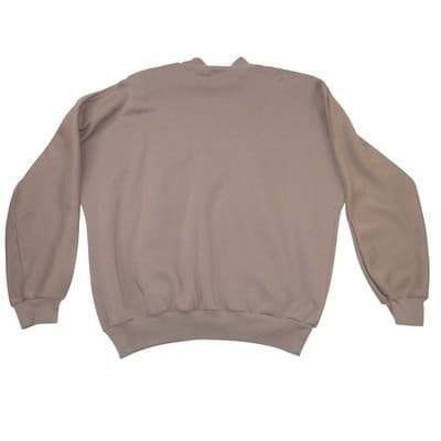 Adolfo Sport Vintage Mock Neck Sweatshirt Taupe Pink Floral Embroidered Medium - Thumbnail 3