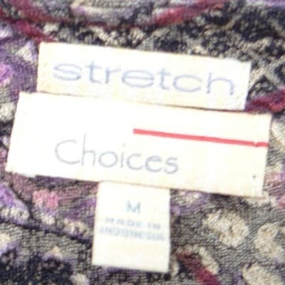 Choices Womens Purple Paisley Floral 2 Piece Cardigan and Tank Set M Stretchy - Thumbnail 3