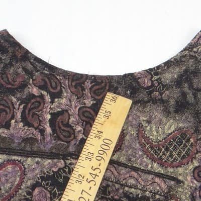 Choices Womens Purple Paisley Floral 2 Piece Cardigan and Tank Set M Stretchy - Thumbnail 10